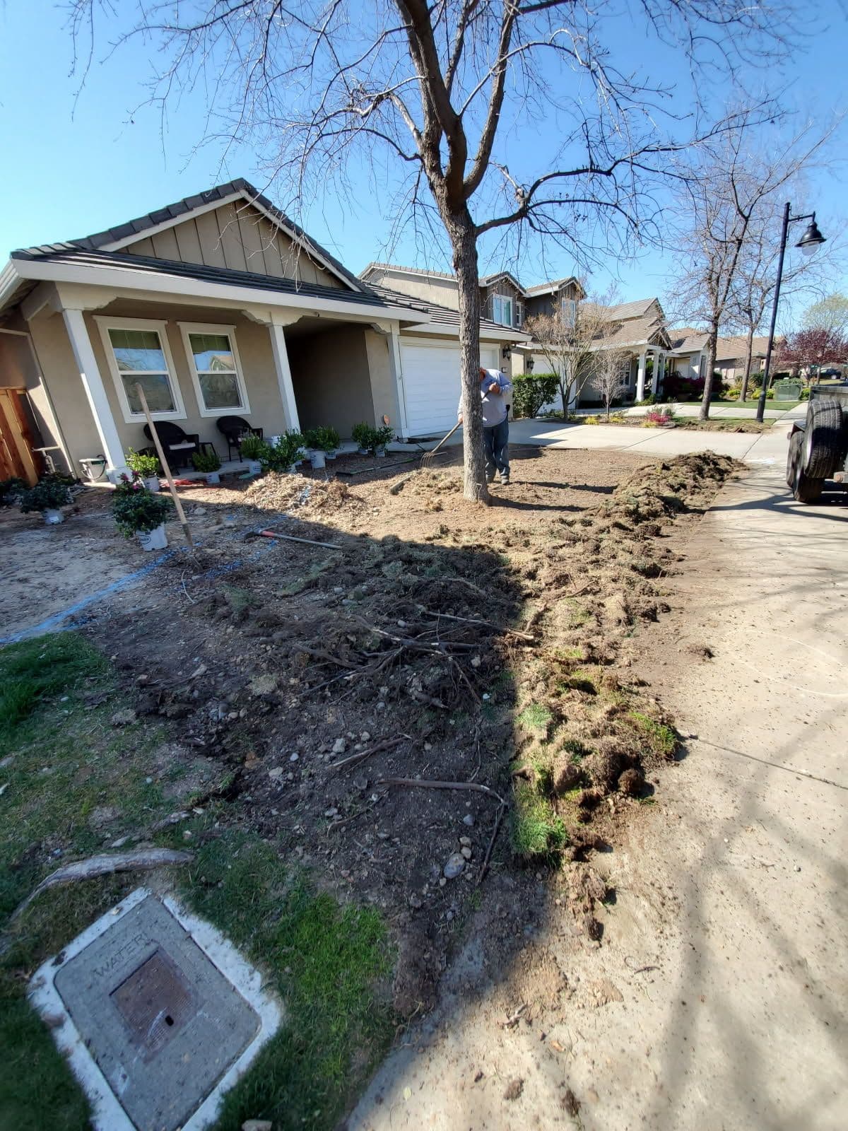 Gallery photos for Stunning Yard Transformation in Action: Image #1